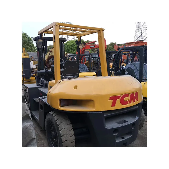 High quality used 7 ton forklifts 2 stages with good price for Japan TCM forklift