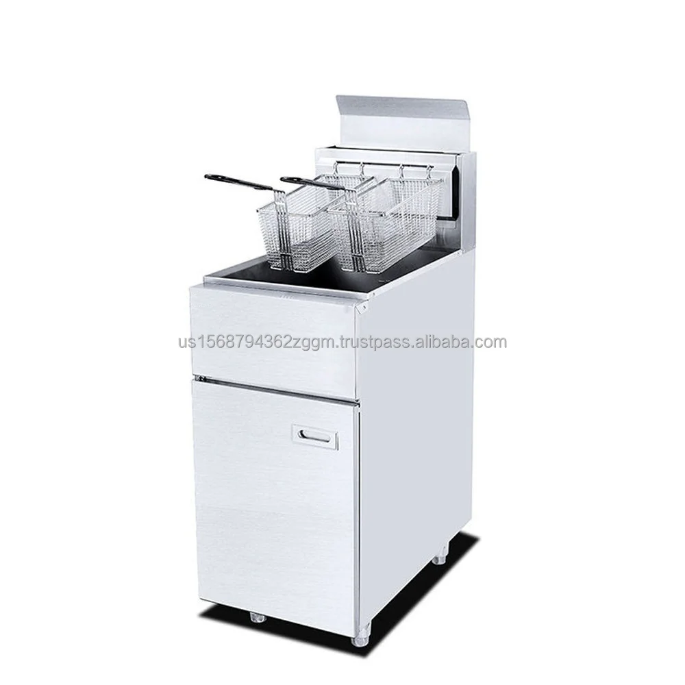 Hot Selling 1-Tank 2-Basket Fryer Gas Potato Chips Fryer Machine for Business