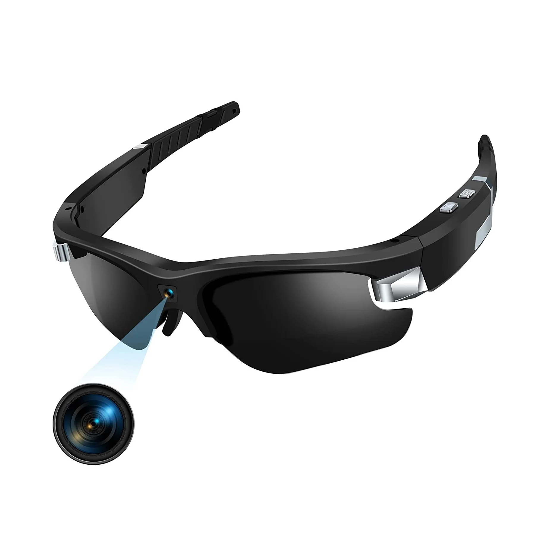 HD 1080P Wide Angle Sports Eye Glasses Camera Smart Sunglasses with 8 Mega-pixel