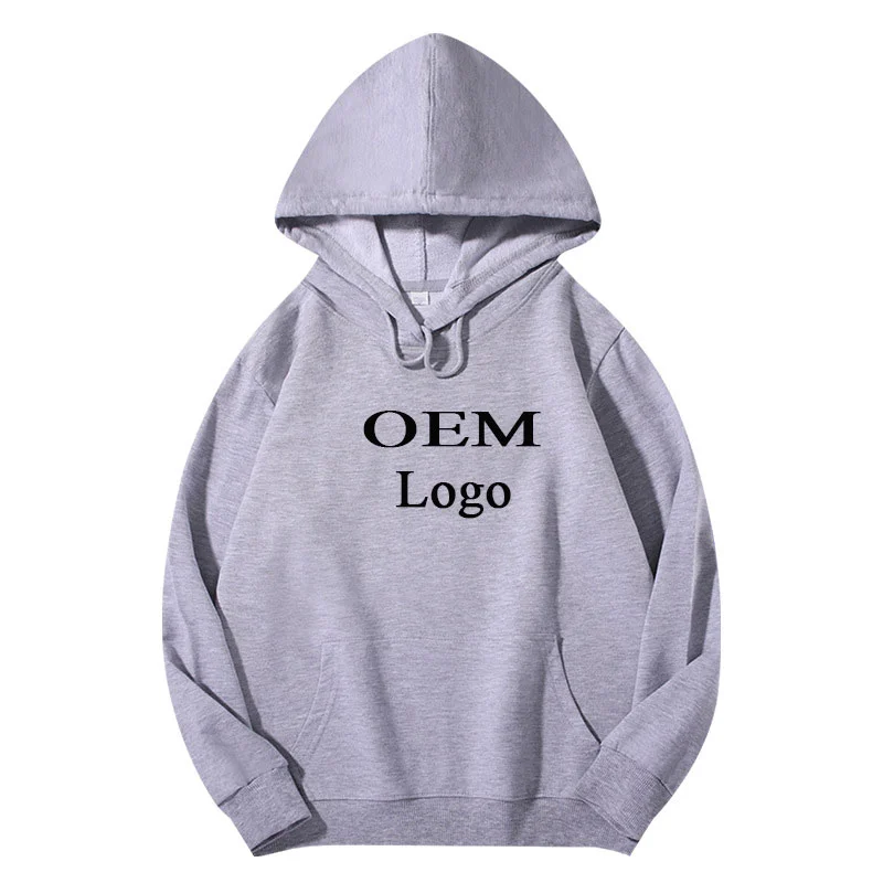 Casual  Men  Leisure Wear White Color Streetwear Hoodies Hip Hop Cotton Custom Office Worker  Embroidery Logo Hoodie