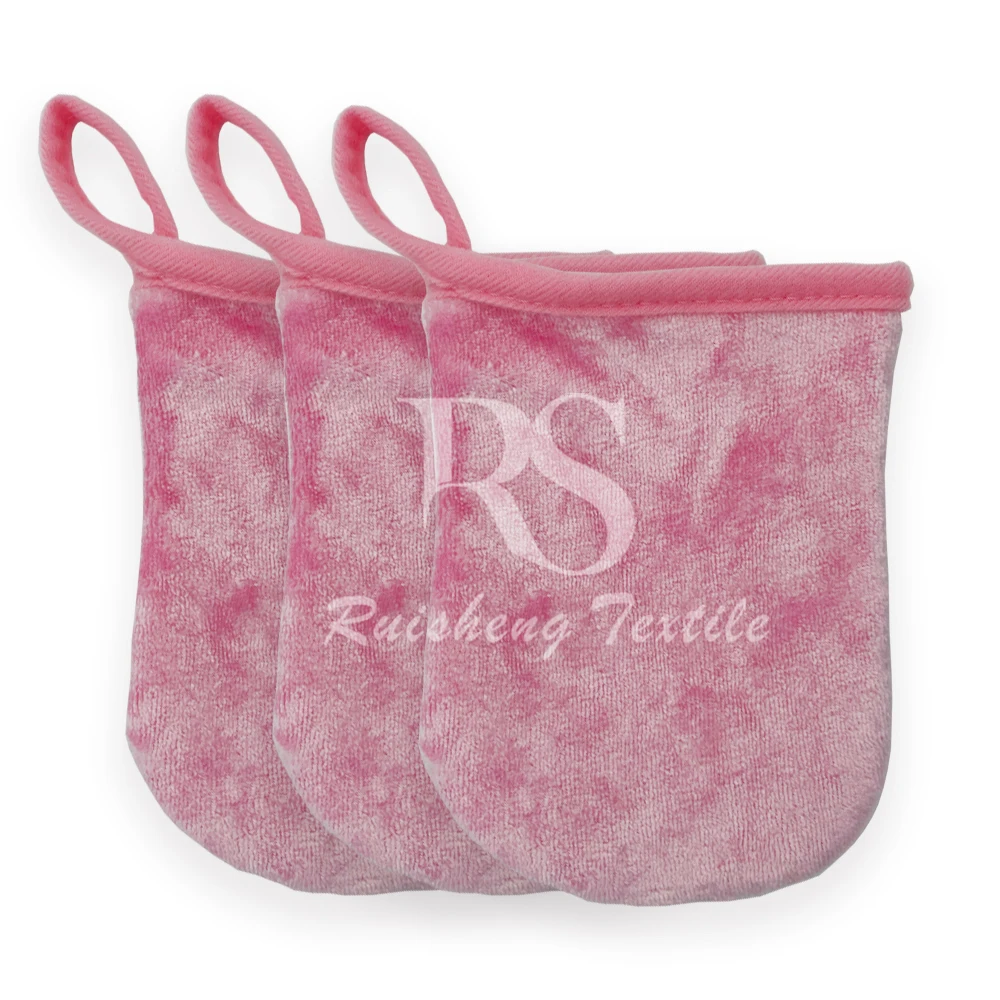 Cleansing Gloves For Makeup Removal Reusable Bamboo Velvet Face Cleansing Product Velvet Make up Remover Headband