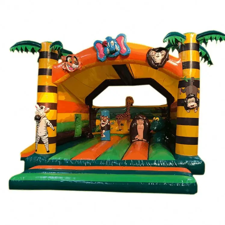 PVC Vehicle Cars Themed Events Kids Inflatable Bouncy Castle Tractor Bounce Houses Water Dry Slides Combo For Party Rental