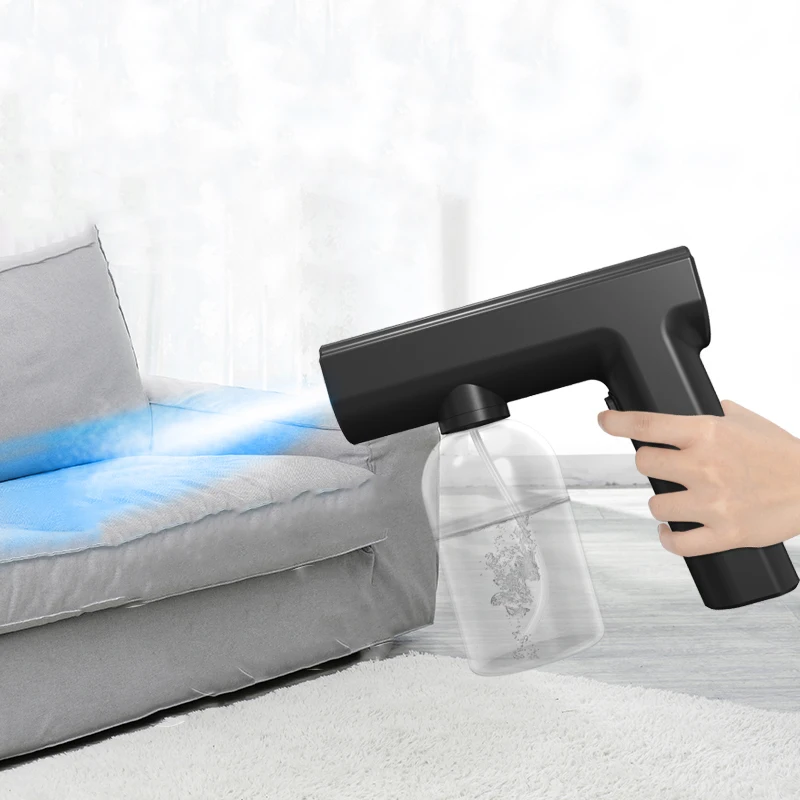 Портативный Беспроводной нано-распылитель 2021 с синим светом, распылитель для тумана, распылитель с зарядкой, бутылки 500 мл, увлажнитель