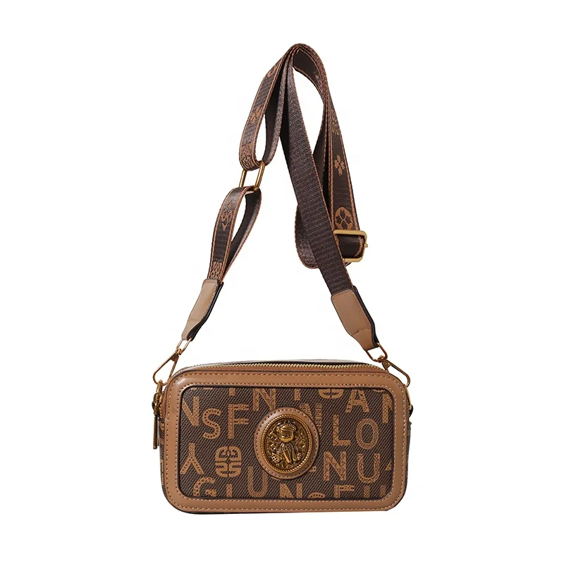 Wholesale Fashion Western Women Crossbody Bag New Printed Camera Messenger Bag Purse Leather Camera Bag