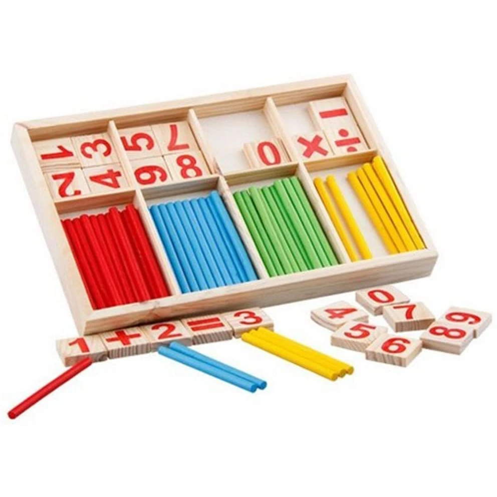 Early Learning Counting Rods Educational Toy Kids Wood Mathematics Toy Children Wooden Counting Stick Calculation Math Toys