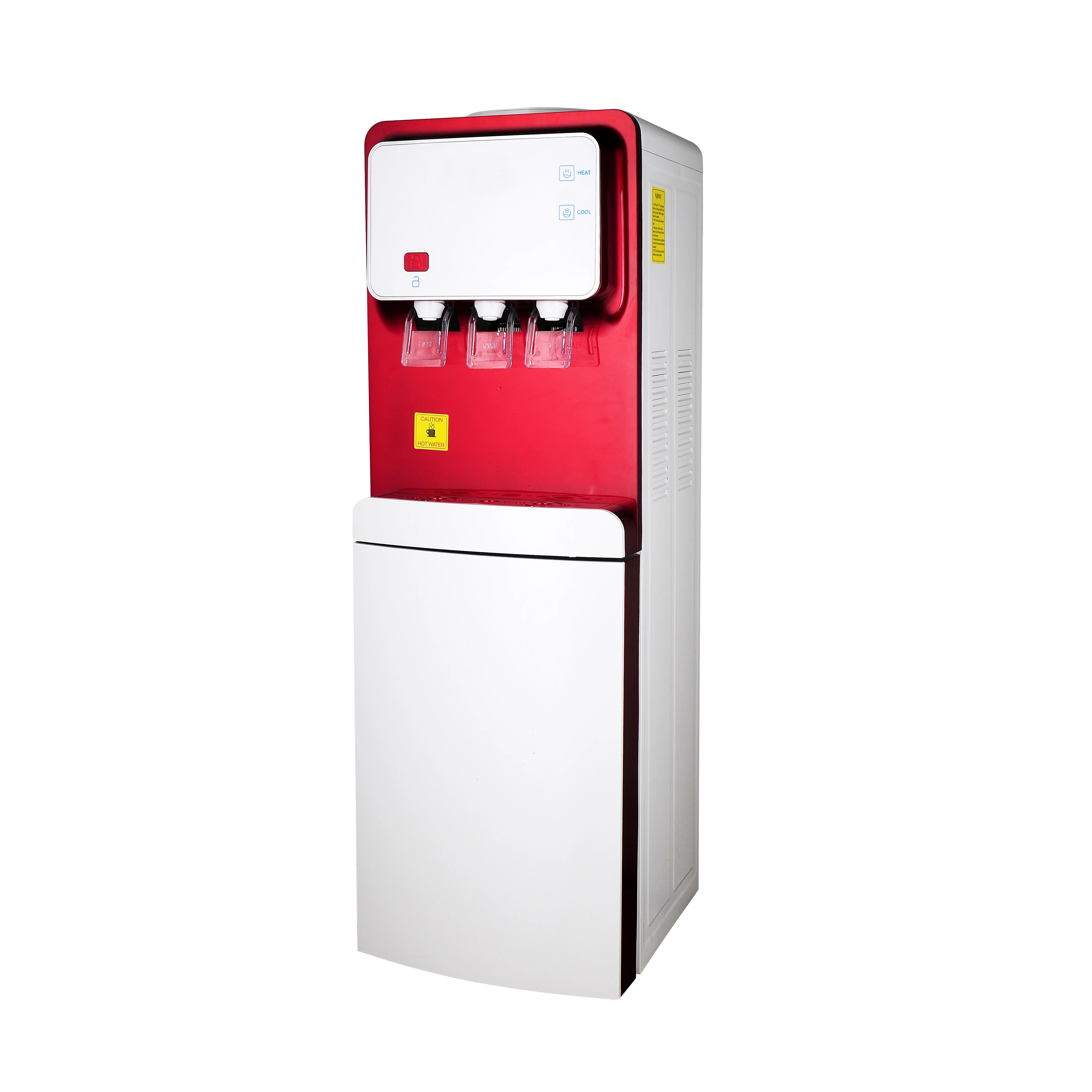 
Vertical 3 taps hot warm cold water dispenser with child lock(YLRS-N3) 