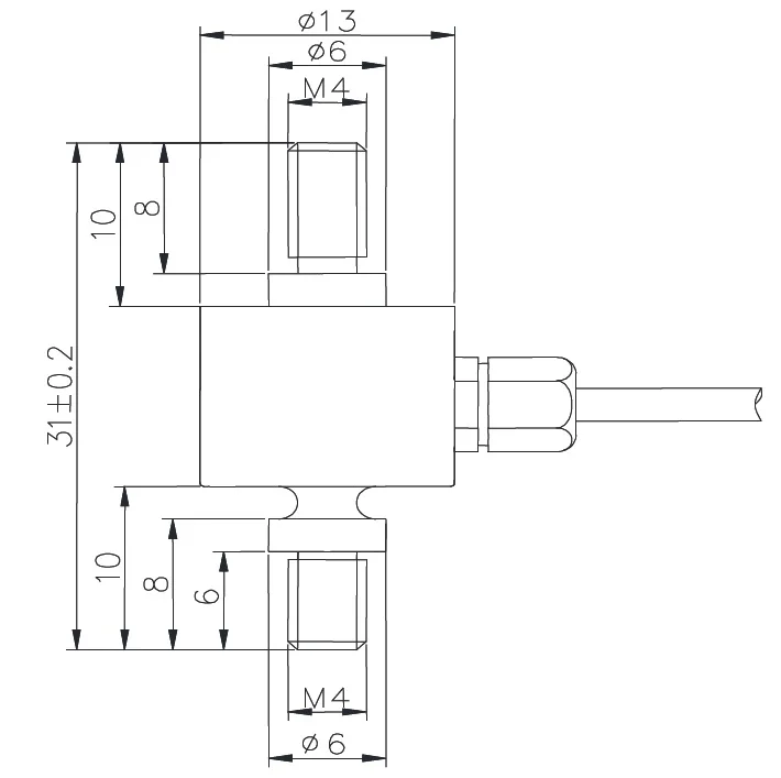 T301 Stainless Steel 1000N Digital Miniature Tension and Compression inline Type Load Cell IP67