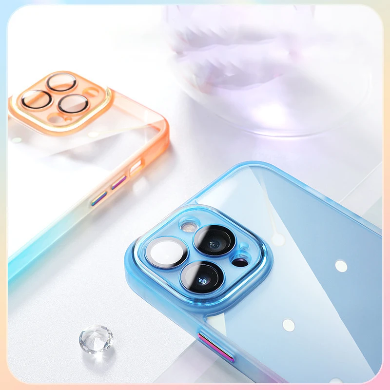 Shockproof Mirror Case For iPhone 14 12 11 Pro Max XS MAX XR Soft TPU Back Cover For iPhone 7 8 6 plus Luxury Clear Phone Case