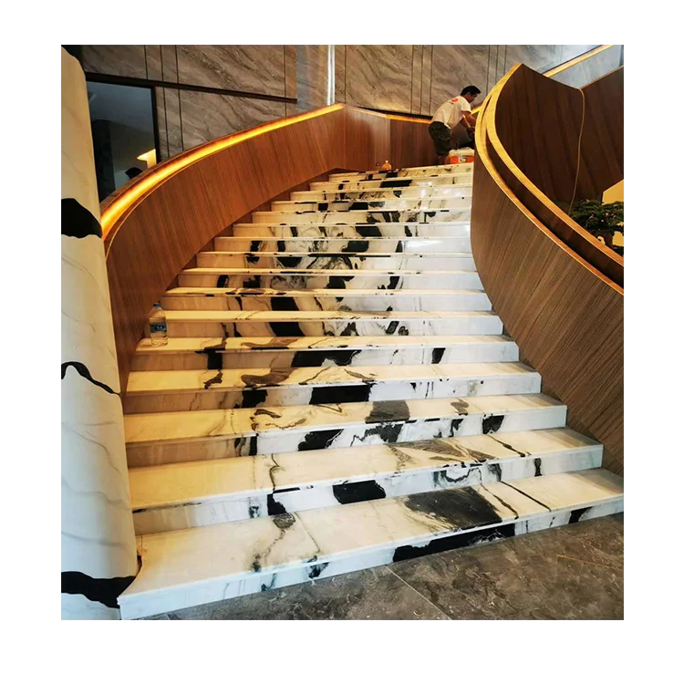 Coastal Hotel Villa Well Designed nature stone marble stair railing prices