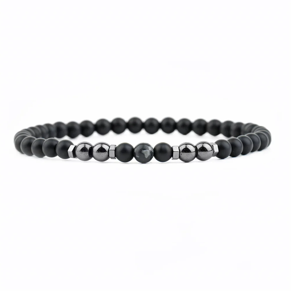 Natural Black Hematite Beads Healthy Slim Anxiety Relief Magnetic Therapy Hematite Anklets Bracelets