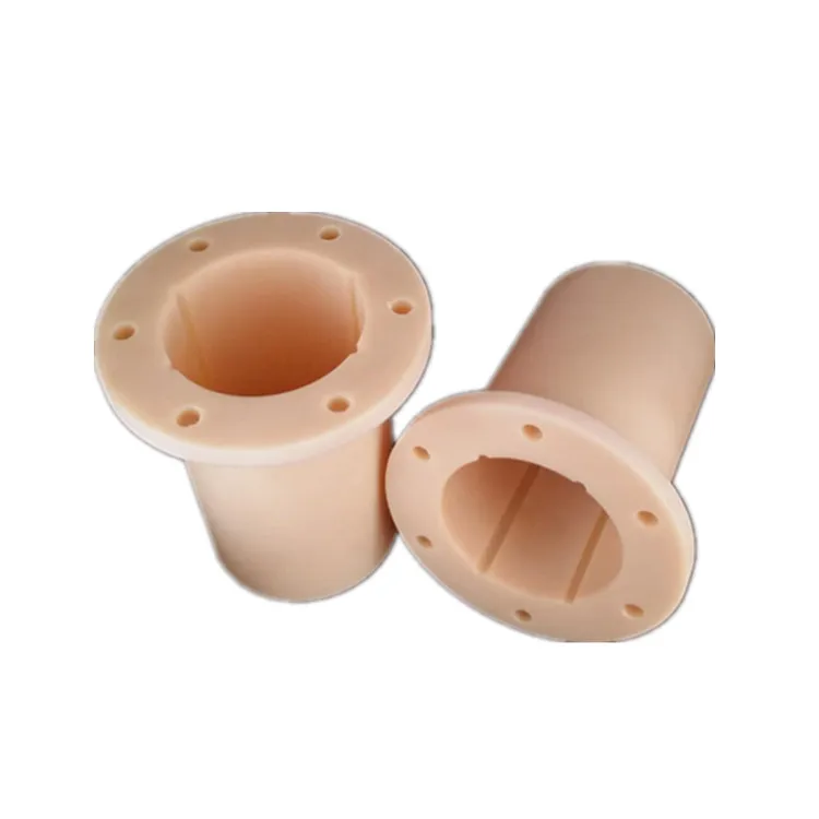 Shaft sleeve all kinds of oiless shaft bearing plain bushings Flange screw hole fixed nylon slide bushing