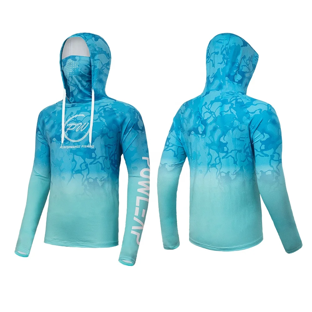 Wholesale Fishing Hooded Shirts Anti Uv Breathable Quick Drying Custom Men Women Fishing Hoodie Supplier