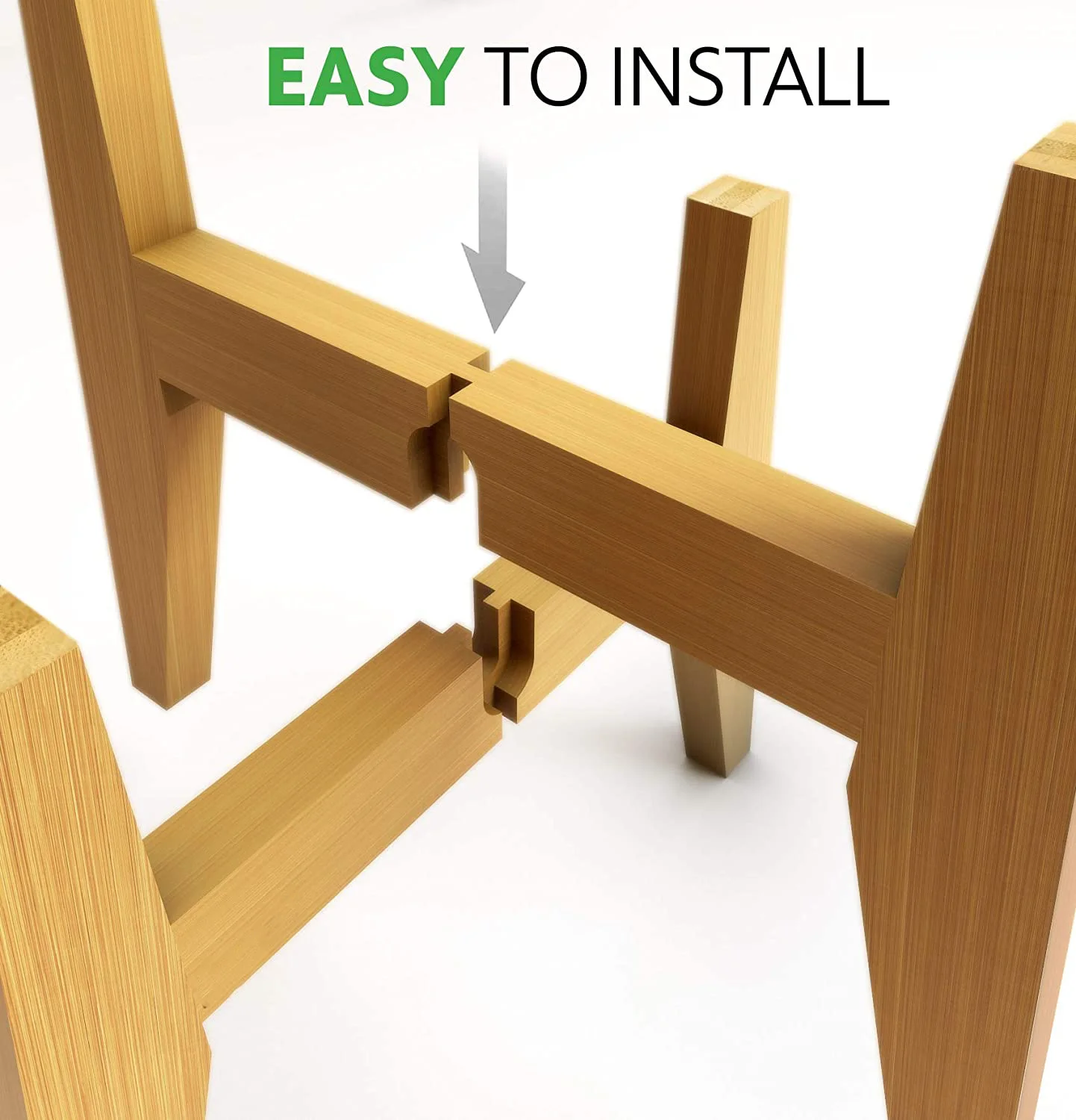 Adjustable X Shape Adjustable Eco-friendly Modern Bamboo Barrel Wooden Plant Holder Flower Pot Stand