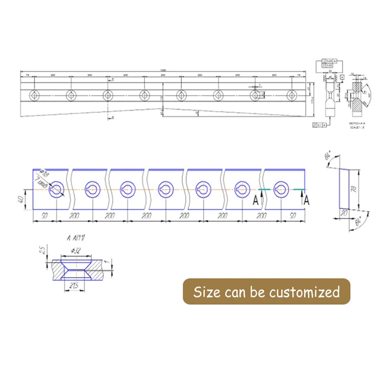 Knife Blade Wholesale Leather cutting long knife Tungsten Steel Blade Carbide Tipped Knives