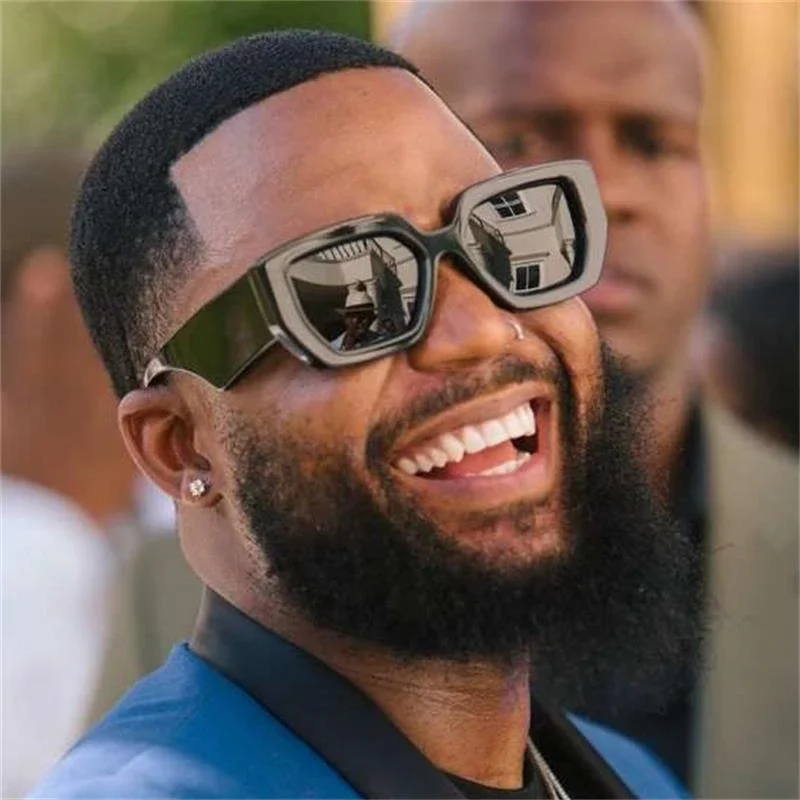 Ready To Ship Fashion Women Sunglasses Shades Custom logo Manufacturer Designer brand Rectangle Sunglasses for men 2022