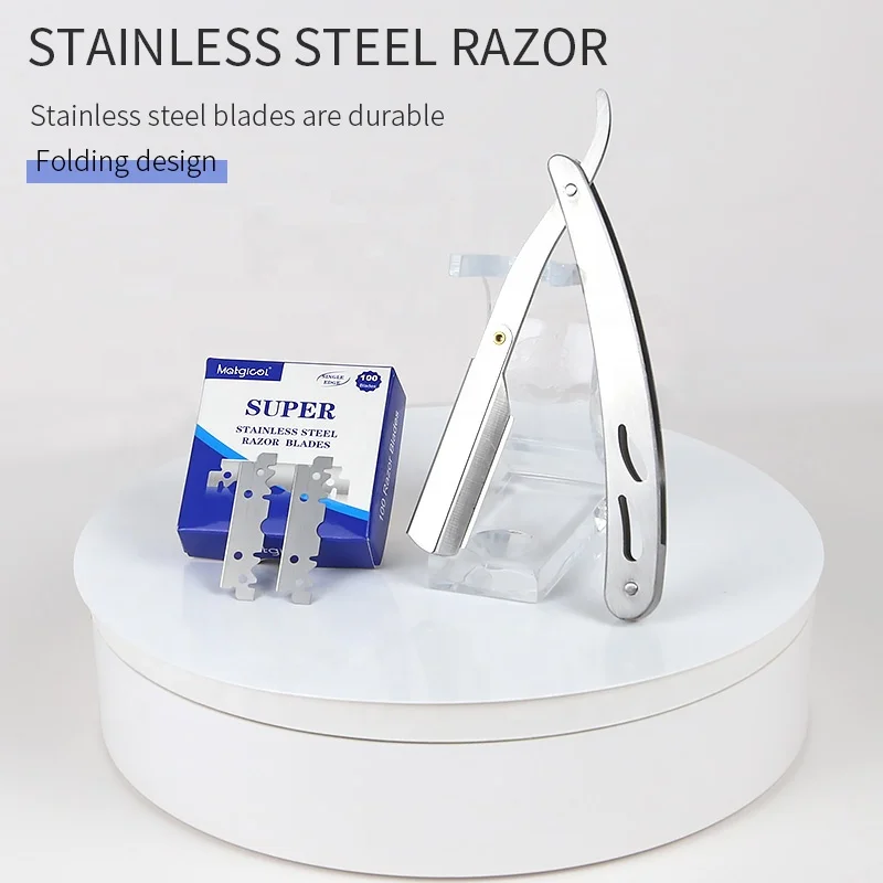 Оптовая продажа высокое качество Пользовательский логотип импортные лезвия для парикмахерских лезвий из нержавеющей стали 100