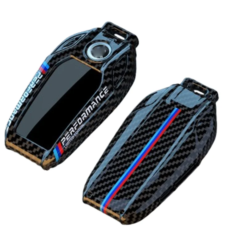 Key Case Cover Shell Fob Accessories Carbon Fiber ABS Display LED Car Key Case Cover For G11 G12 G30 G31 G32 For BMW
