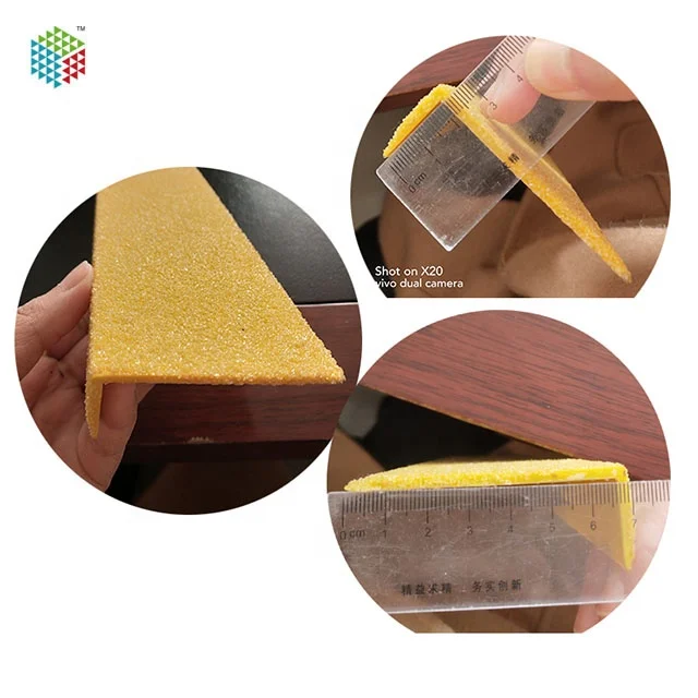 2022 All-weather anti-slip FRP gritted stair nosing
