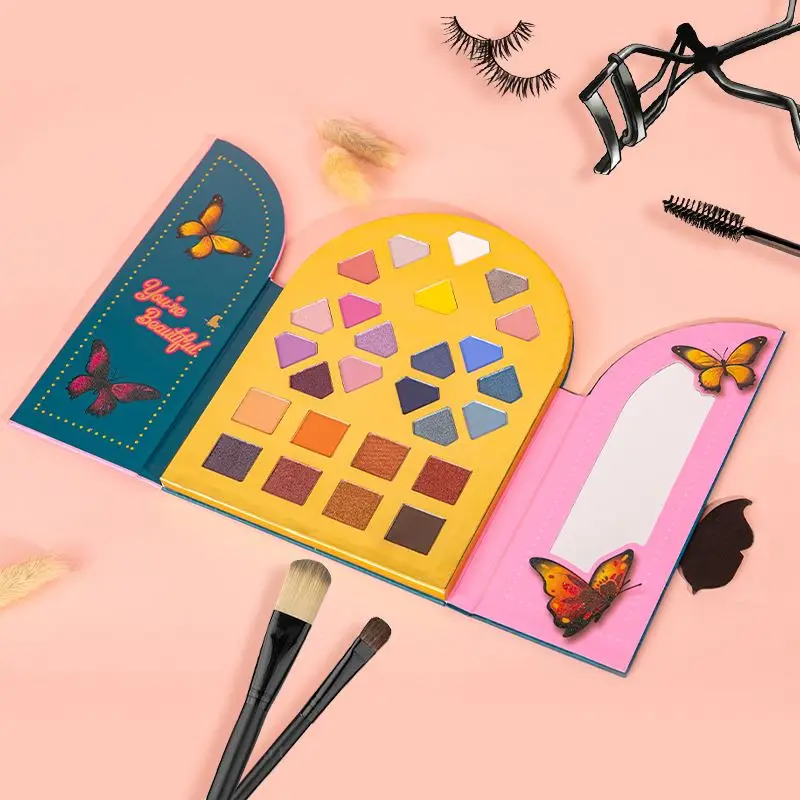 private label pigmented matte colorful beauty glazed vegan makeup vegan custom logo eye shadow palette cosmetics vendor