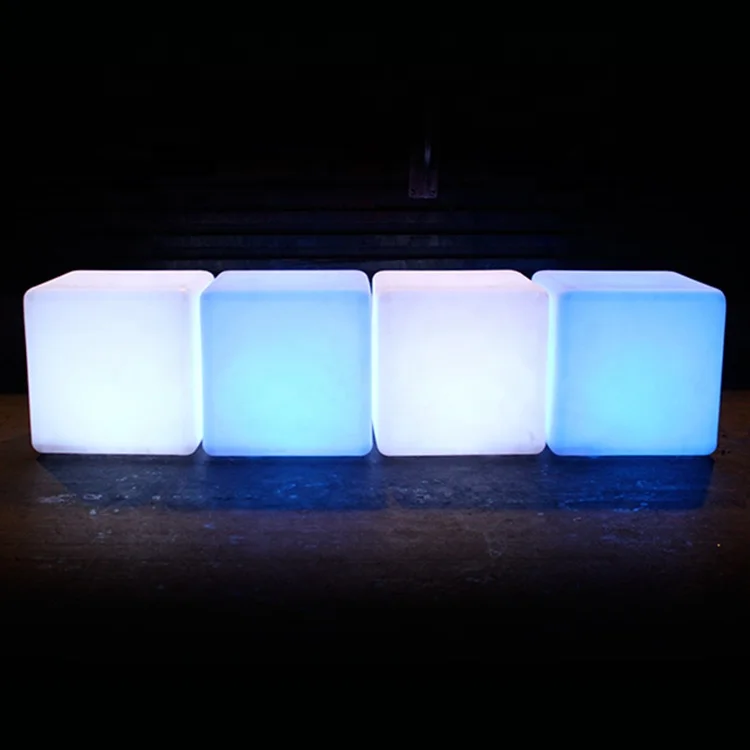 High Quality Outdoor Decor Led Cube Chair Table Cube Seat