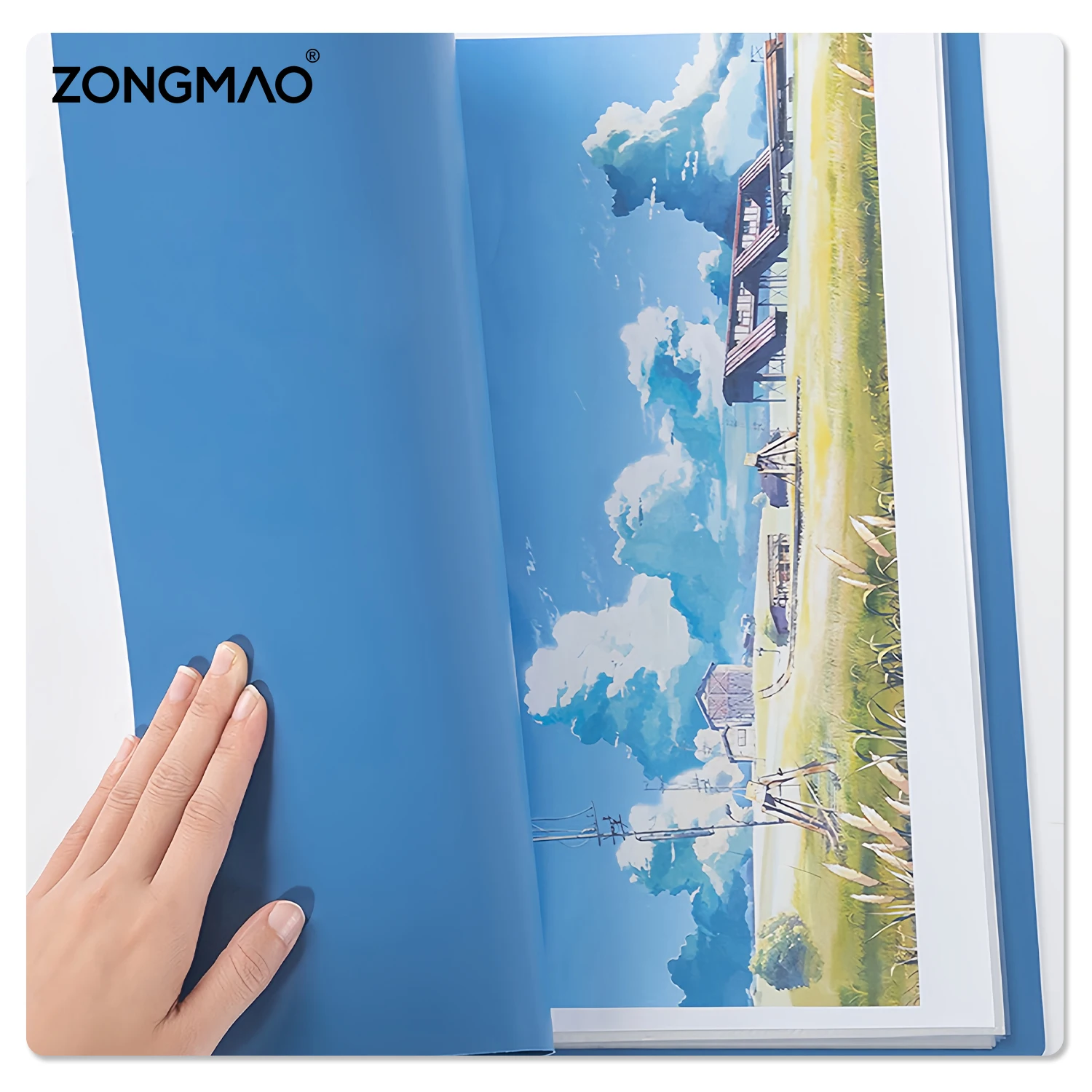Folder Custom Logo A3 paper embossed real estate presentation files folders with double pocket and card holders printing folders
