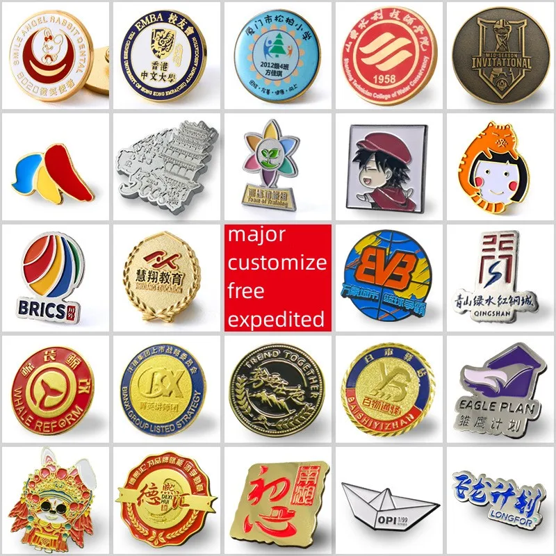 Factory custom Badge & Emblem Bow, pin, buttonhole Badge design souvenirs gift set metal crafts