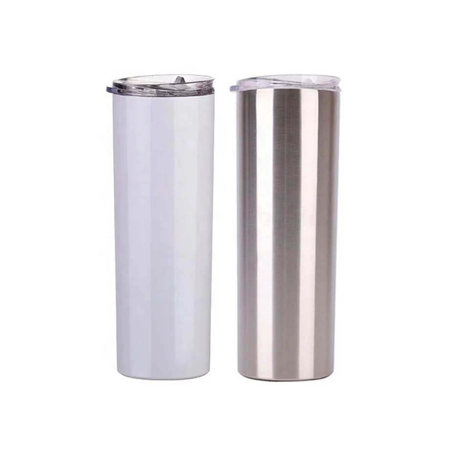 20oz  stainless steel skin ny tumbler with blank white sublimation coating for customized printing