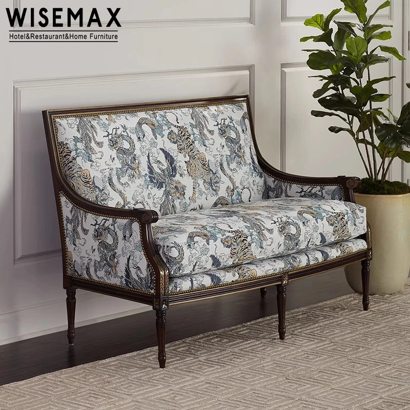 WISEMAX мебель дом диван набор роскошный для дивана Роскошная гостиная в китайском стиле резьба по дереву птица ткань стул