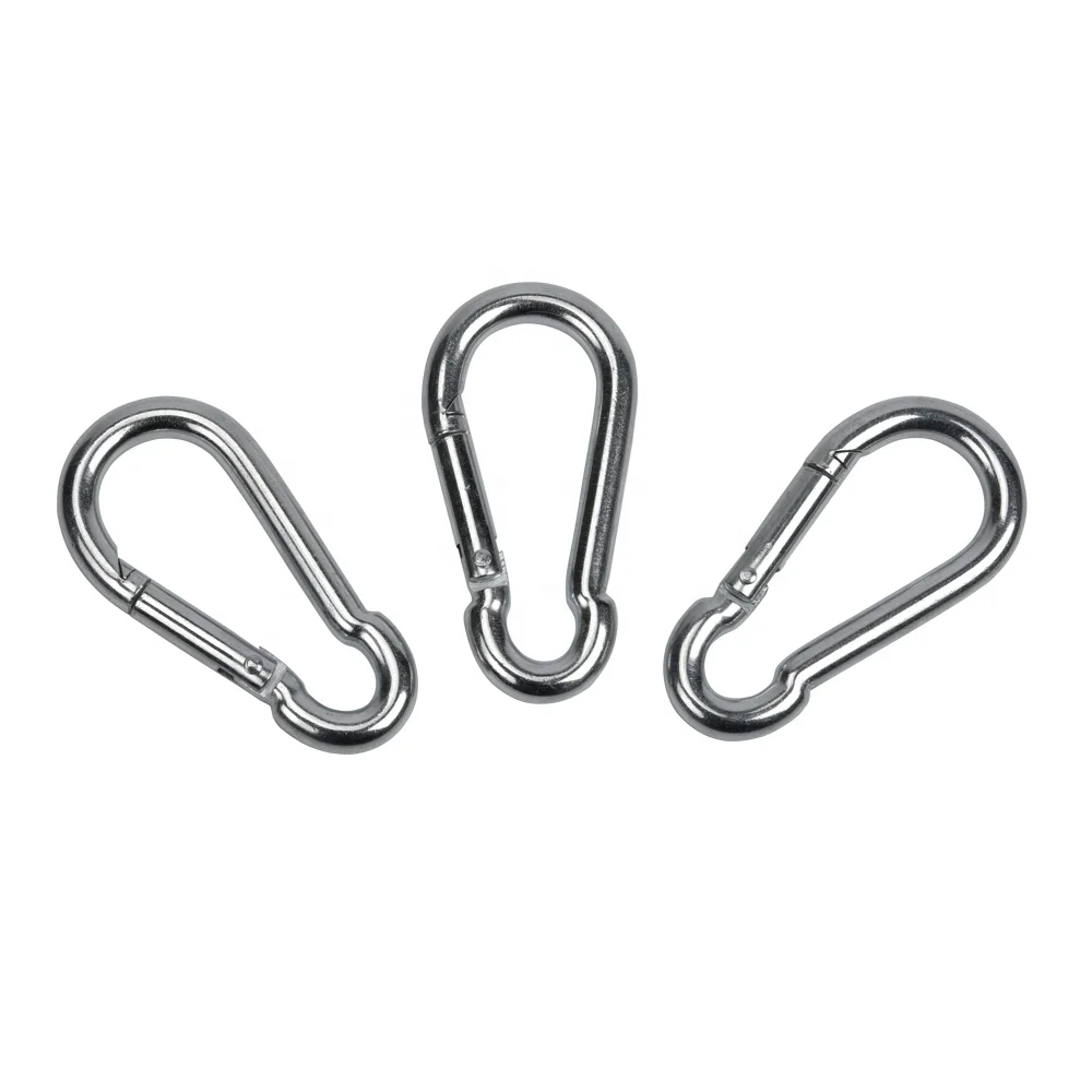 STH550  5*50mm  steel with zinc plated carabiner 50mm safety steel Snap hook