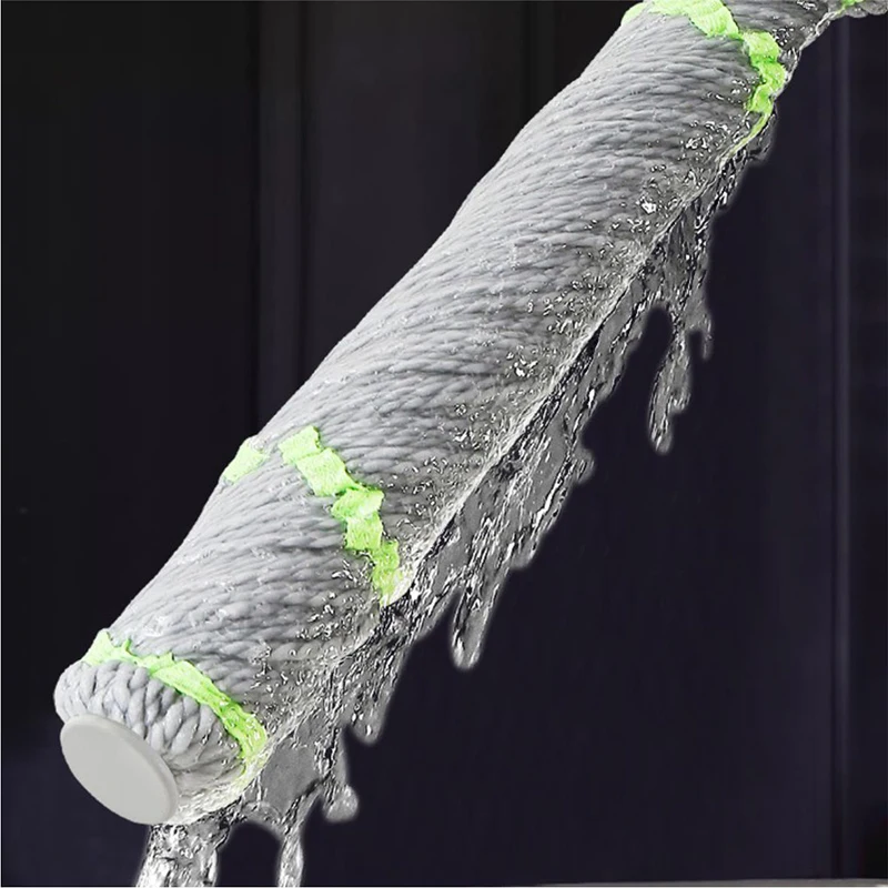 Household Rotatable Microfiber Cotton Mop Long Handle Self-Twisting Washable Water Dust Mop
