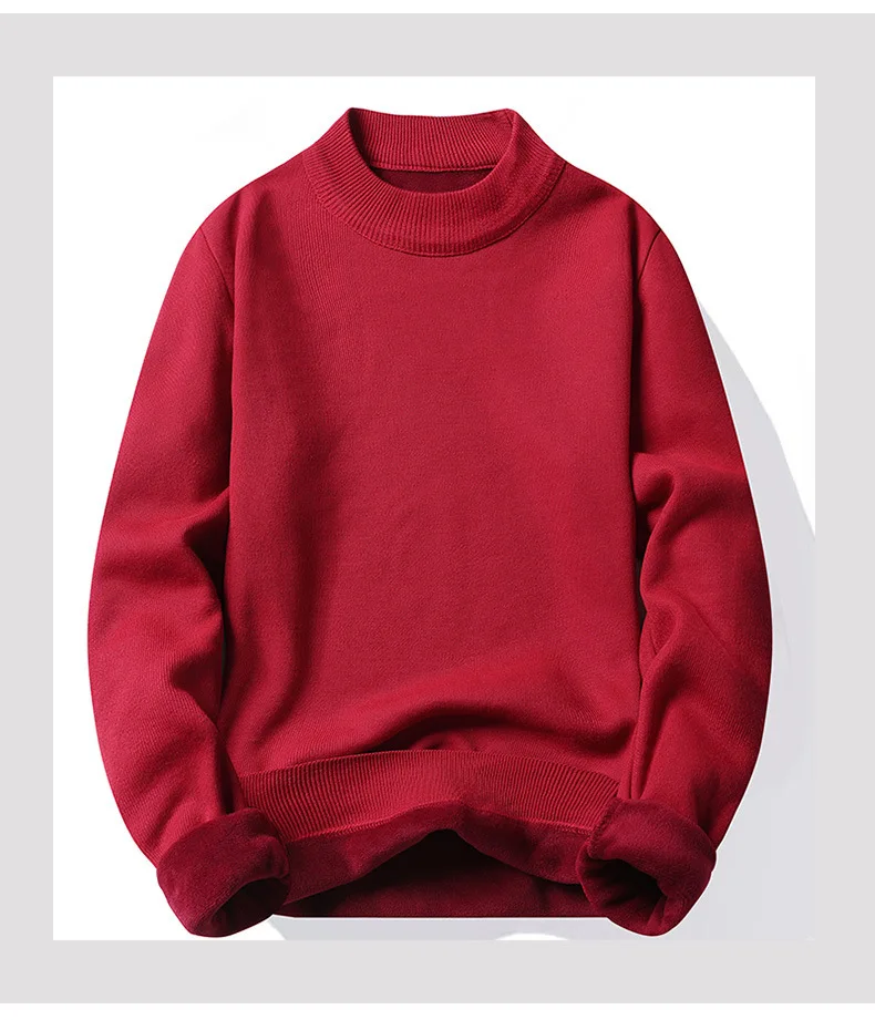 Liu Ming Good Quality 2024 New Fashion Autumn Winter Clothing Long Sleeve Knitted Fleece Thick Warm Sweater For Men