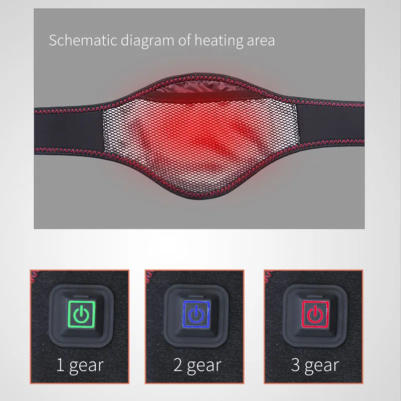 Heating Neck Brace Electric USB Charging Infrared Cervical Vertebra Spine Hot Compress Massage Belt