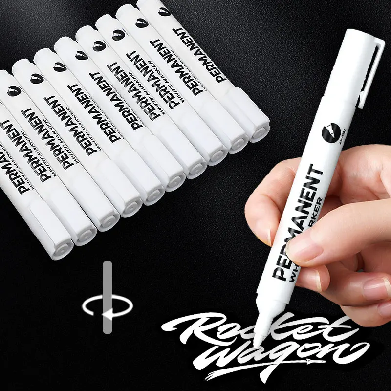 Quick drying white paint pen permanent waterproof tire paint marker for cars