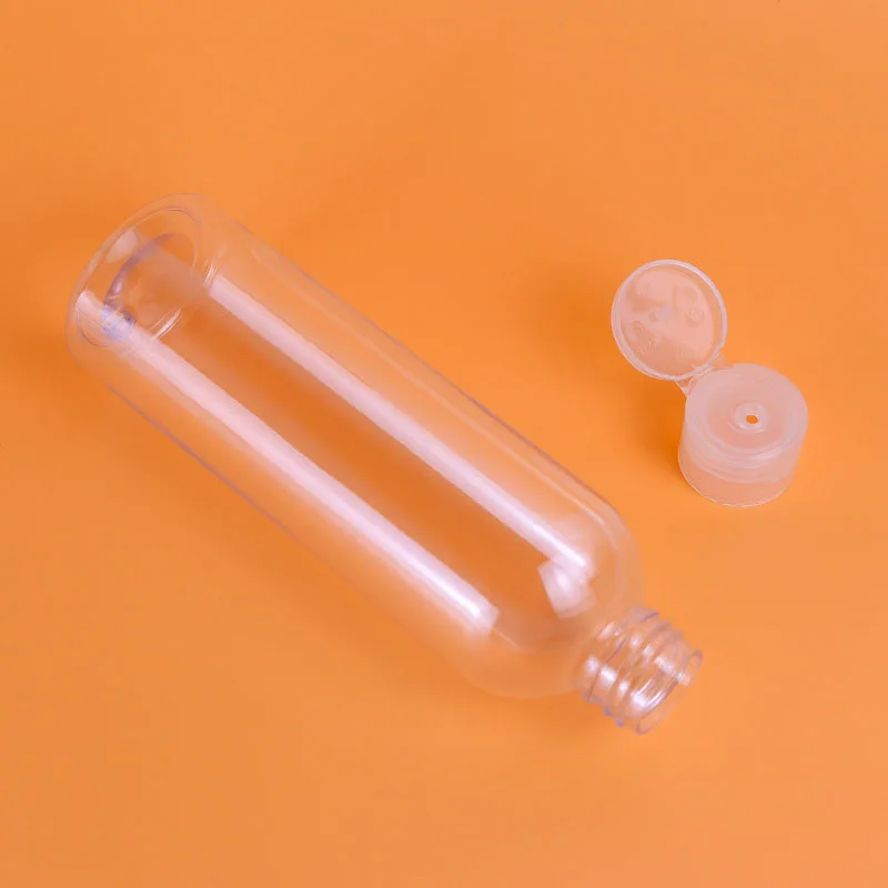Custom Logo Printing 15ml 30ml 50ml 60ml 70ml 100ml 120ml 250ml PET Plastic Flip Cap Bottle For Shampoo Body Lotion Makeup Tool