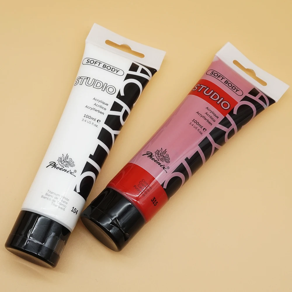 Phoenix paints acrylic 100 Ml paint set diy painting kids acrylic pouring paint