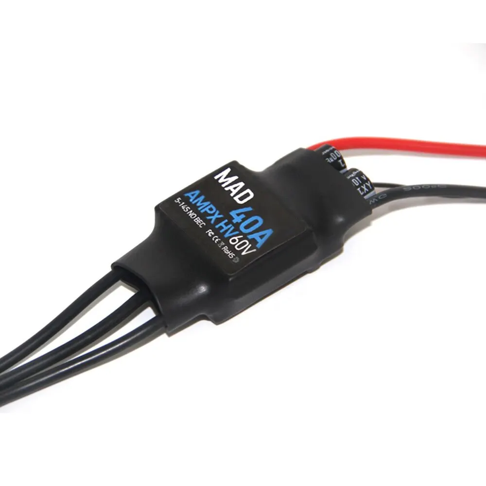 MAD AMPX ESC 40A 5-14S w/o BEC для бесщеточного двигателя RC дальнего действия мультироторный Квадрокоптер Дрон F450 S500 S550 вертолет