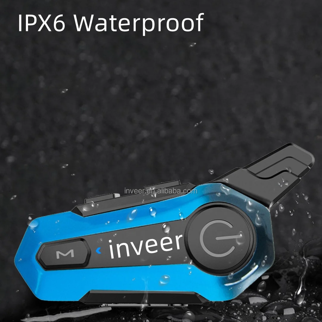 inveer  IPX67  water-proof rugged design duplex intercom  helmet headphone for motorcycle model X1