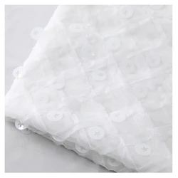 mesh chiffon lace 2cm sequin plain embroidery baby kids girl women children wedding dress evening cloth garments fabric