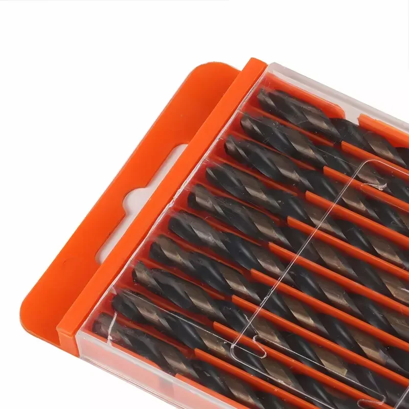 10pcs Drill Bit Set High Quality HSS Straight Shank Twist Drill set for Metal Drilling