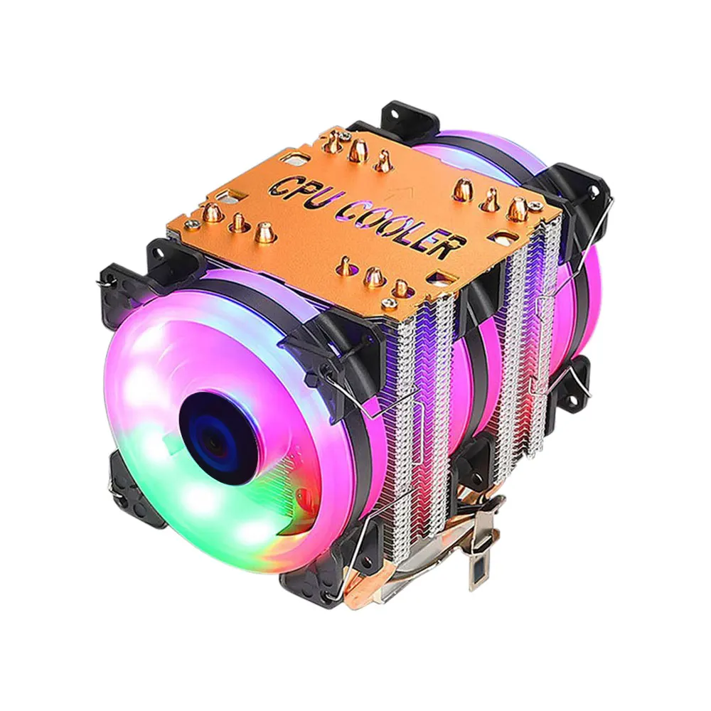 TFDP OEM 3 Fans Air Cpu Cooler With 6 Copper Heatpipes Rgb Cpu Cooling Fan For Pc Processor Cpu Fan