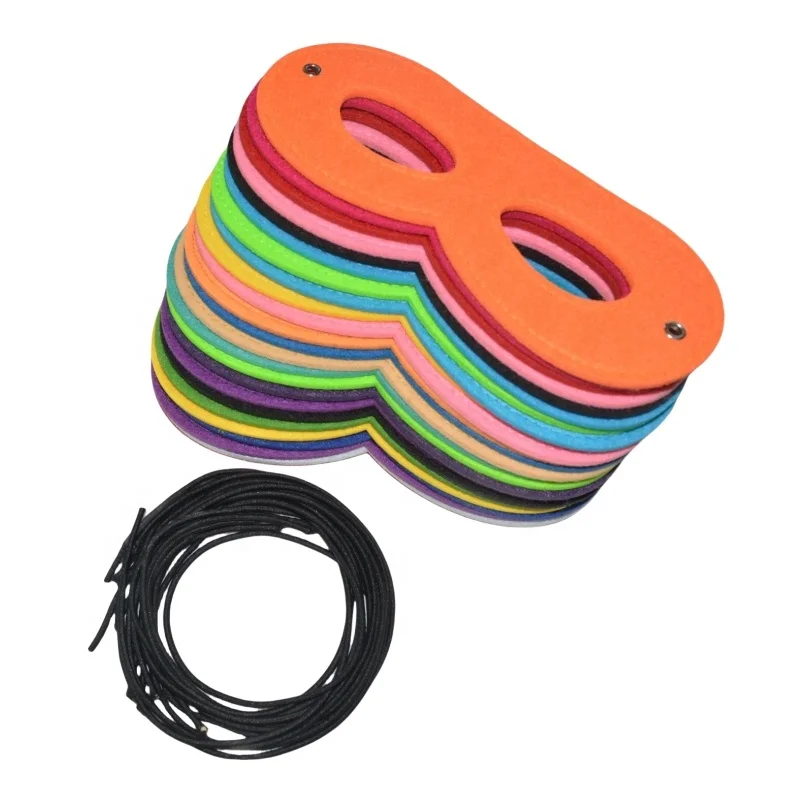 Custom High Quality Colorful Party Favors Dress Up Felt Cosplay Mask with Elastic Band for Kids