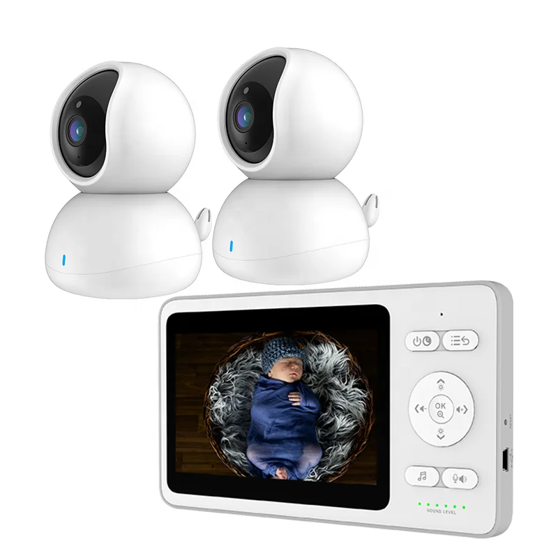 Hotselling NEW two way audio support 2 camera 2.4G wireless baby monitor