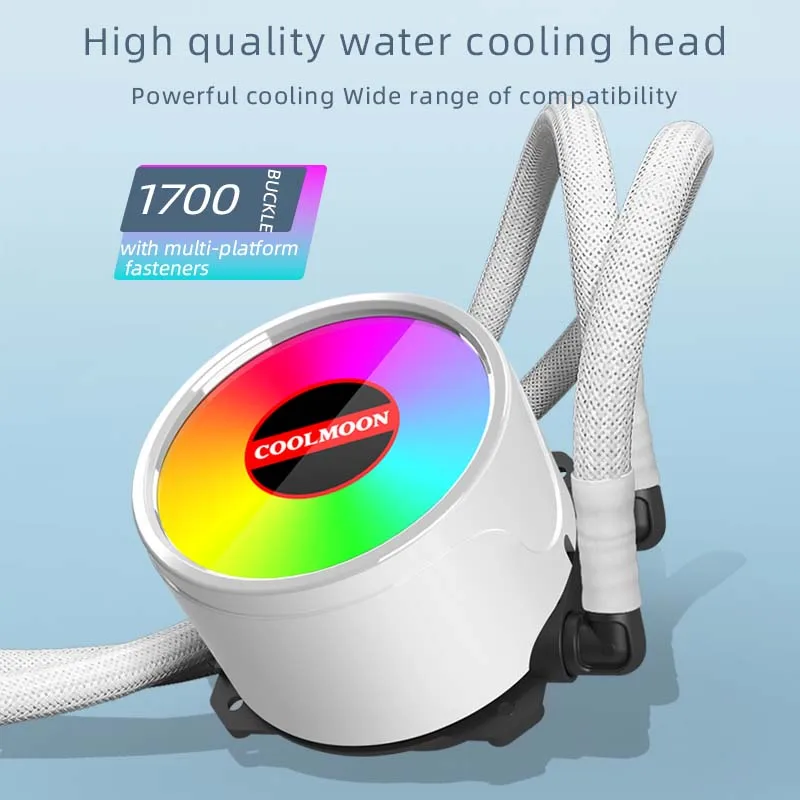 Good sell COOLMOON Jade Ring 240 Amd/Intel Liquid Water Cooler Large Air Volume Water Cooling cpu aio water cooler for Gaming Pc