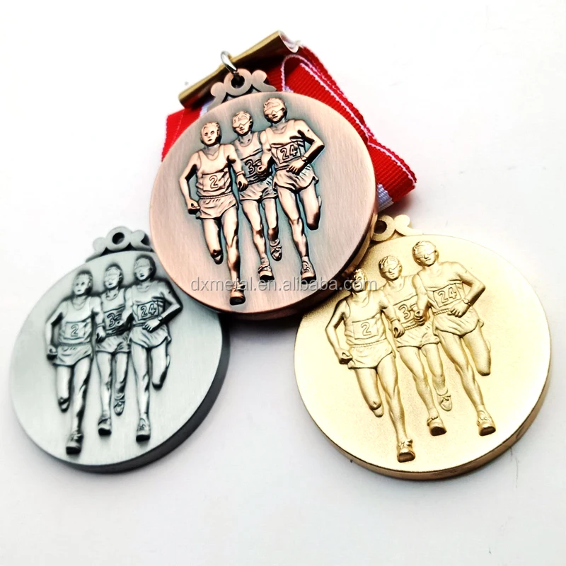 Factory Wholesale Cheap Design Your Own Blank Zinc Alloy 3D Gold Award Marathon Running Custom logo Metal Sport medal