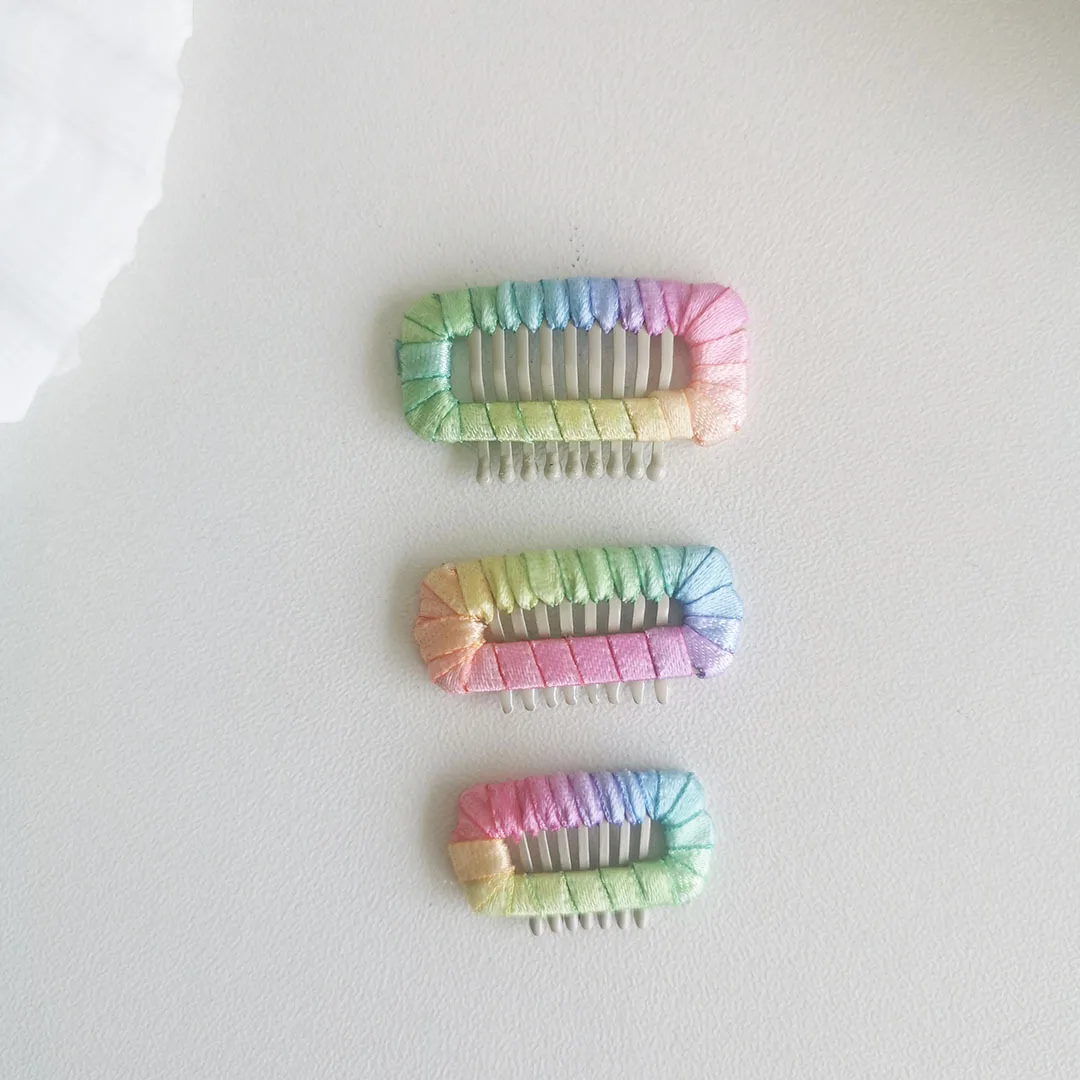 LM0001M new fashion dog hair clip cute DIY handmade pet BB clip mni rainbow clip for small dog