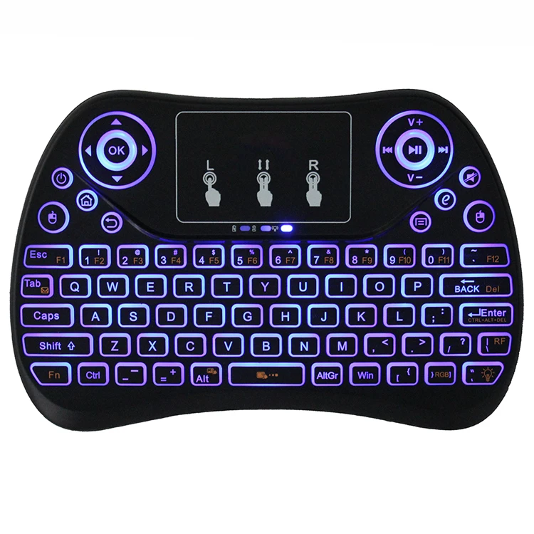 Wholesale T2 Mini Wireless BT Rechargeable 2.4 GHz Wireless Touch Pad Air Keyboard Mouse for Gaming