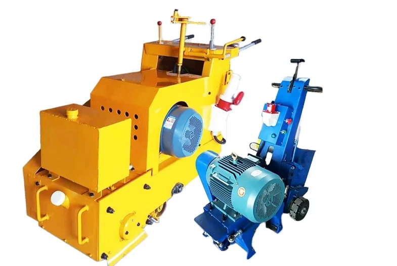 Spot goods electric concrete road scarifier with 90 carbide blades for road marking paint remover