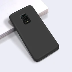 Full Cover Anti-Fingerprint Soft Liquid Silicone Phone Case For Xiaomi Redmi Note 9S 9 Pro Max Mi Note 10 Lite