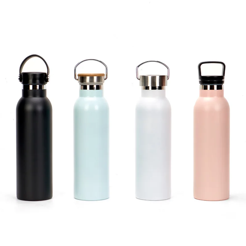 Sport Drinking Bottles 600ml 750ml Double Wall Stainless Steel Vacuum Insulated Iron Custom Flask Hydrate Sports Water Bottle