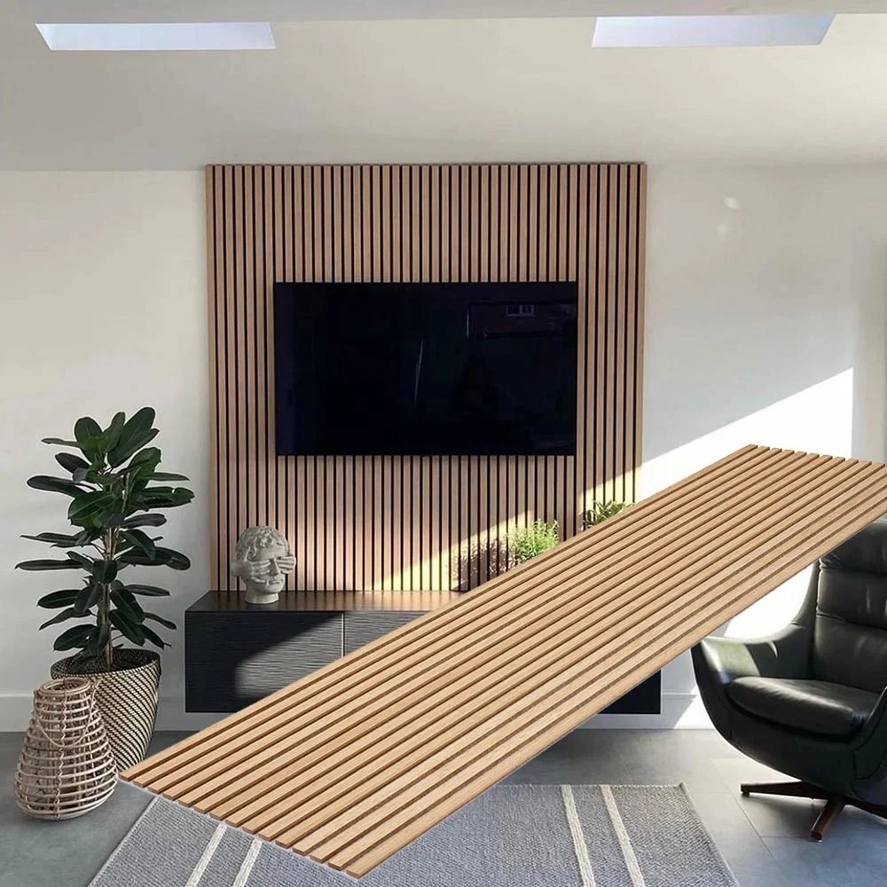 Hot-selling Oak Wood surfaces effectively reduce noise transmission slat panels for wall decoration